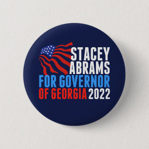 Stacey Abrams for Governor of Georgia 2022 Button