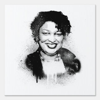 Stacey Abrams Graffiti Art Sign
