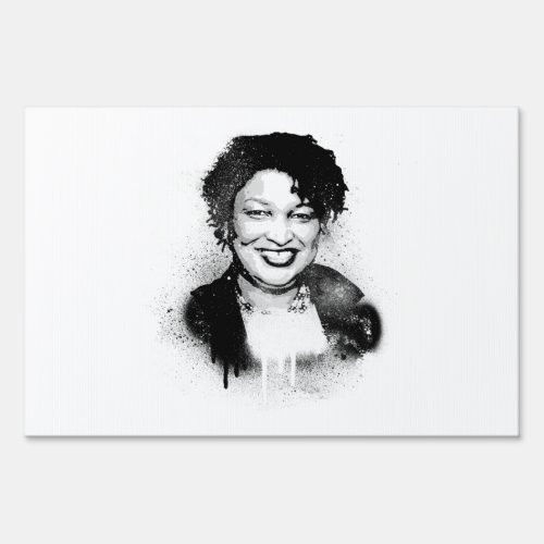 Stacey Abrams Graffiti Art Sign