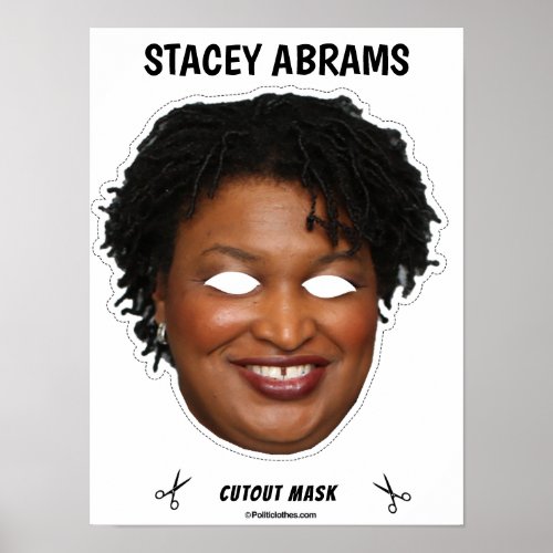 STACEY ABRAMS Halloween Mask Poster