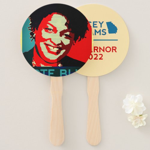 Stacey Abrams Vote Blue Georgia Governor in 2022 Hand Fan