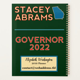 Stacey Abrams Vote Blue, Georgia Governor in 2022 Planner