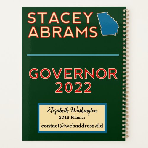 Stacey Abrams Vote Blue Georgia Governor in 2022 Planner