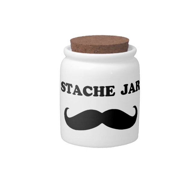 Stache Candy Jar (Front)