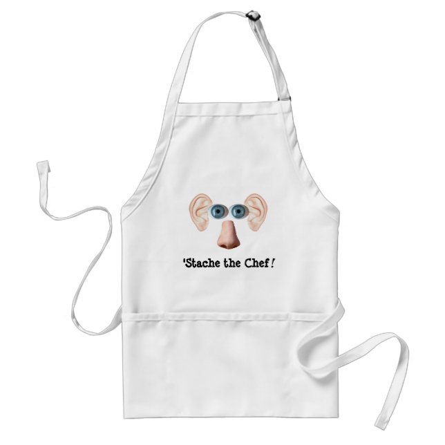 'Stache the Chef! Adult Apron (Front)