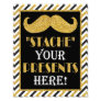 Stache Your Presents Here • 8 x10 Mustache Print