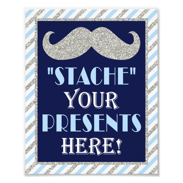 Stache Your Presents Here • 8 x10 Mustache Print (Front)
