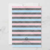 Staches or Lashes gender reveal invitation ideas (Back)