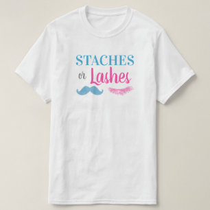 Staches or Lashes Gender Reveal Men's T-Shirt