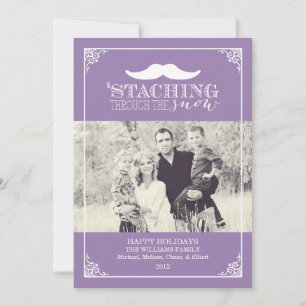 Staching Through The Snow Christmas Holiday Card