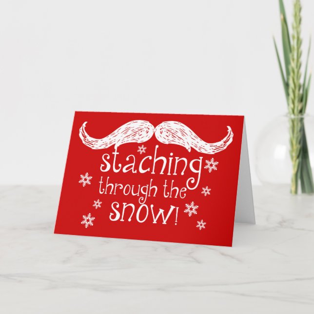 staching through the snow holiday card (Front)