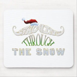 Staching Through the Snow Mouse Pad