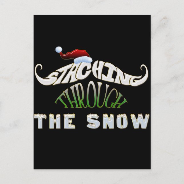 Staching Through the Snow Postcard (Front)