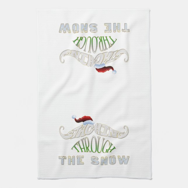 Staching Through the Snow Towel (Vertical)