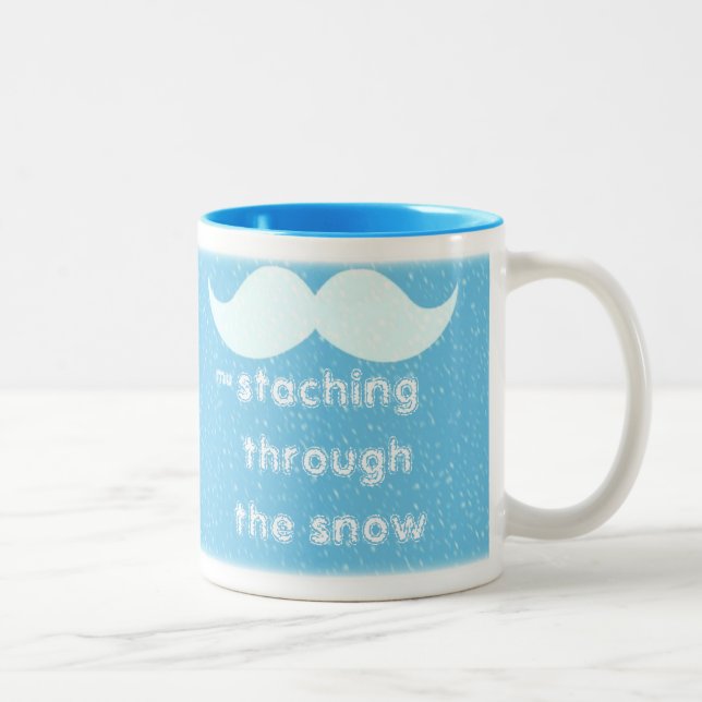 'Staching Through the Snow Two-Tone Coffee Mug (Right)