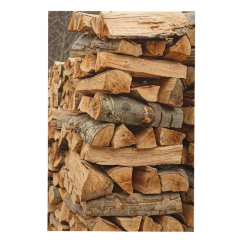Stack firewood wood wall art