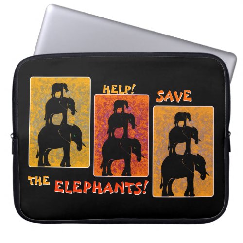 Stack OElephants Personalized Clip On Laptop Sleeve