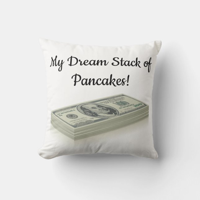 Stack of 100 Dollar Bills Throw Pillow (Front)
