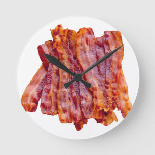 Stack of Bacon Round Clock