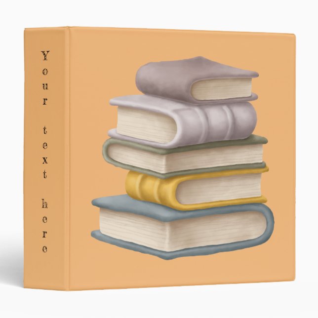 STACK OF BOOKS 3 RING BINDER (Front/Spine)