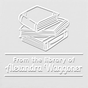 Stack of Books #6 “From the library of” Name Embosser