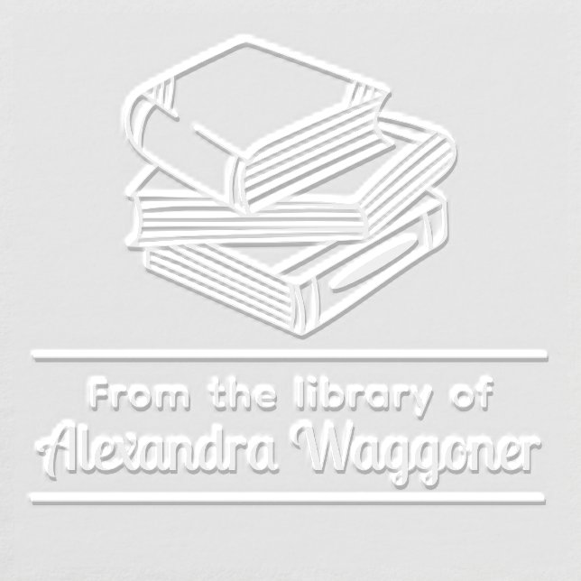 Stack of Books #6 “From the library of” Name Embosser (Design)