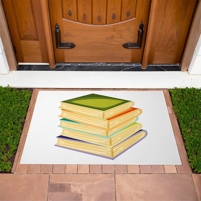 Stack of Books Book Lover Art and Reading  Doormat (Creator Uploaded)