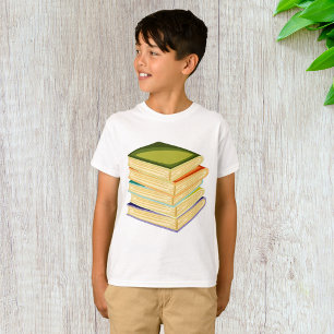 Stack of Books Book Lover Art and Reading  T-Shirt