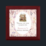 Stack of books bridal shower watercolor wildflower gift box<br><div class="desc">This floral favor box are perfect for a 'New Chapter' bridal shower. Featuring a watercolor stack of floral-decorated books and a soft wildflower background,  it adds a vintage storybook charm. The classic Old English-style font enhances the nostalgic feel,  making it a beautiful addition to your celebration.</div>