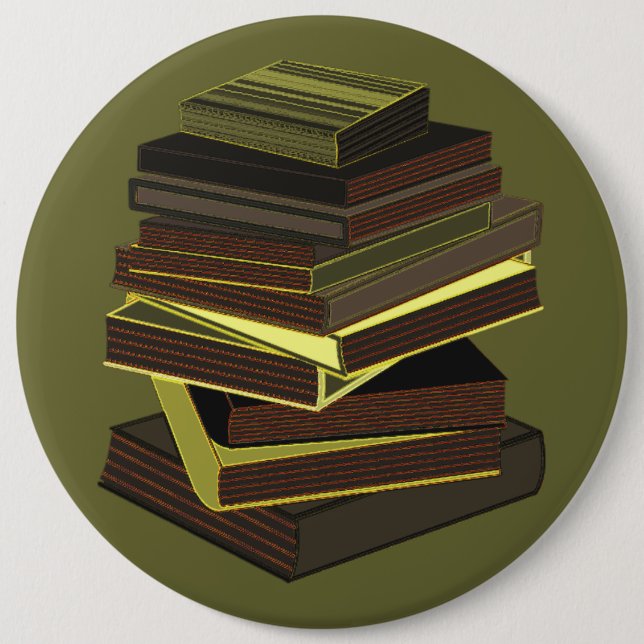 Stack Of Books - Green Button (Front)