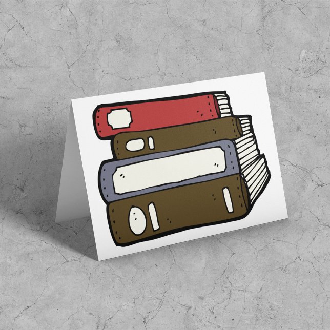Stack of Books Library Reading Letterpress Thank You Card (Creator Uploaded)