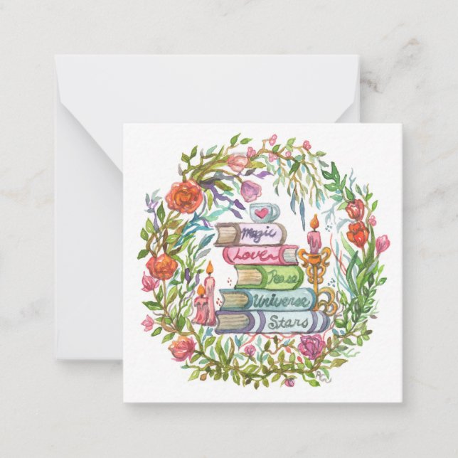 Stack of Books Note Card (Front)