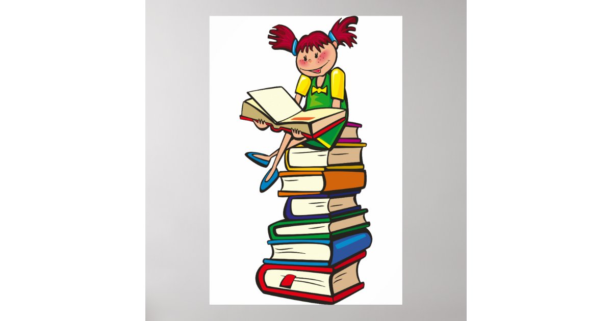 Stack of Books Poster | Zazzle.com