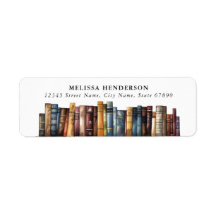 Stack of Books Return Address Labels