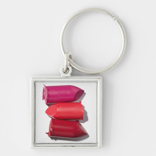 Stack of broken lipstick keychain (Front)