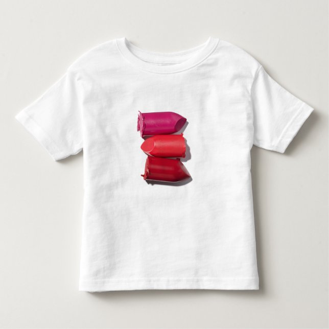 Stack of broken lipstick toddler t-shirt (Front)