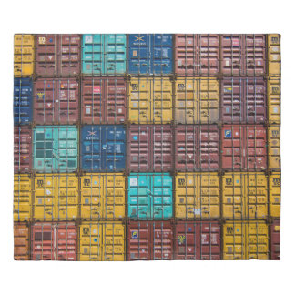 Stack of cargo trailer duvet cover