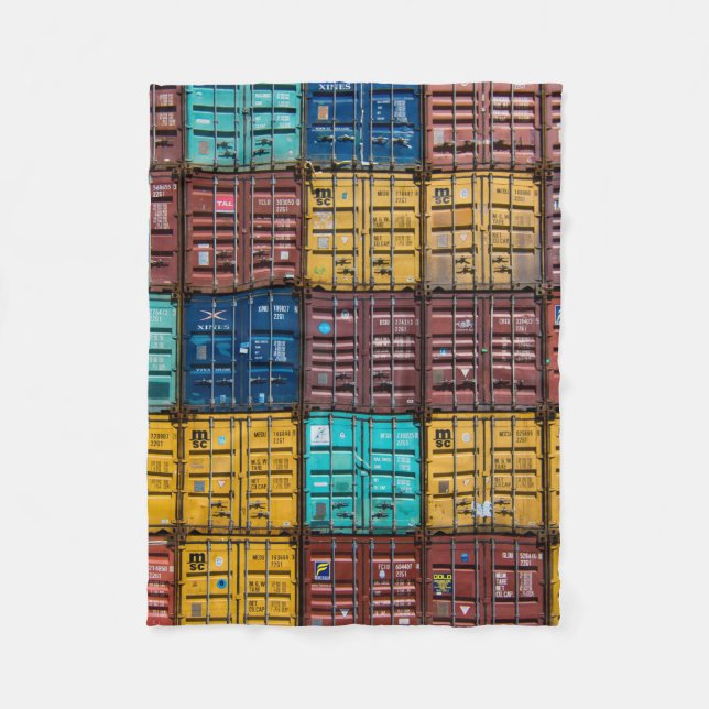 Stack of cargo trailer fleece blanket (Front)