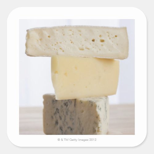 Stack of cheese square sticker