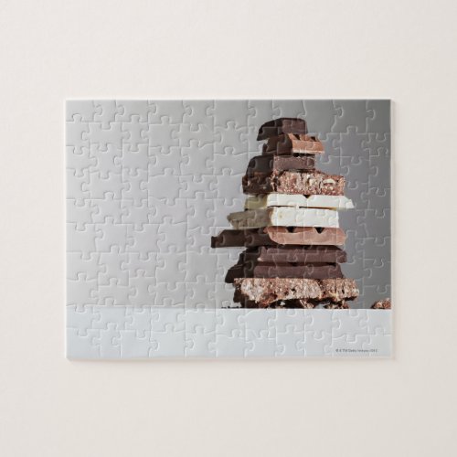 Stack of chocolate bars jigsaw puzzle