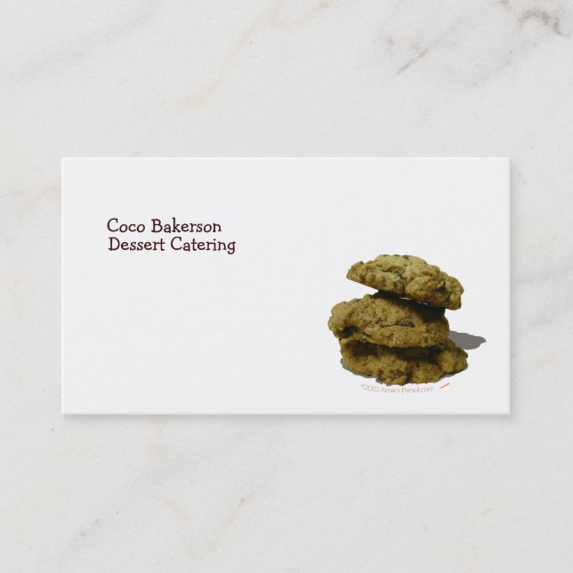 Stack of Cookies Business Card Template (Front)