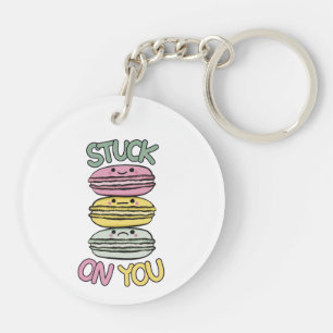Stack of Cute Kawaii Macarons Keychain