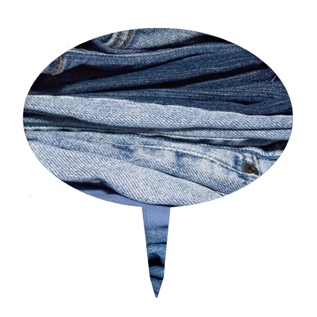 stack of denim jeans cake topper (Front)