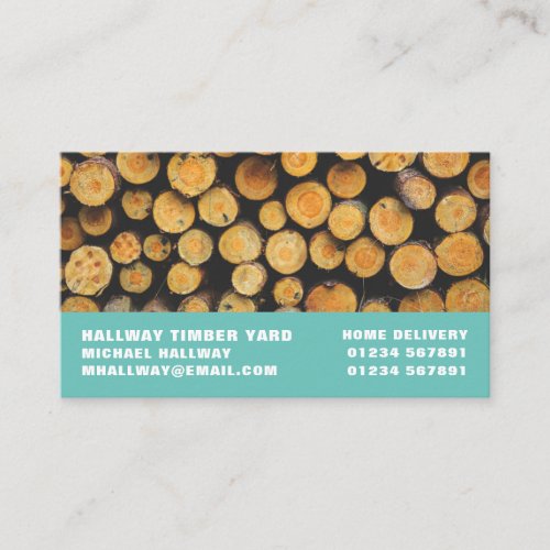 Stack of Firewood LumberTimberWood Yard Business Card