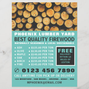 Stack of Firewood, Lumber/Timber/Wood Yard Flyer