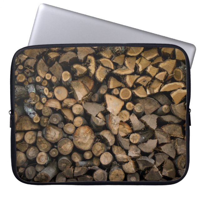 Stack of firewoods laptop sleeve (Front)