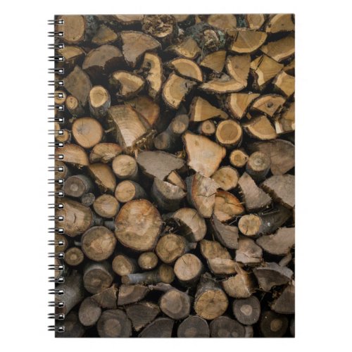 Stack of firewoods notebook