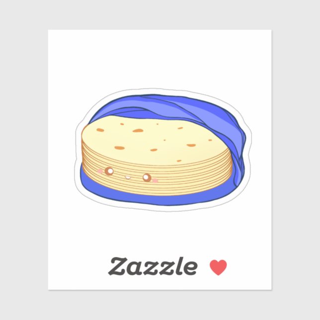 Stack of Flour Tortillas Sticker (Sheet)