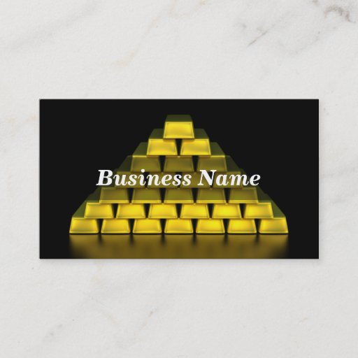 Customizable Stack of Gold Bars Business Card