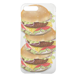 Stack of hamburgers or cheeseburgers iPhone 8 plus/7 plus case